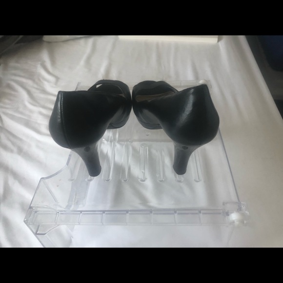 Black Fergalicious platform peep-toe heels - Picture 2 of 5